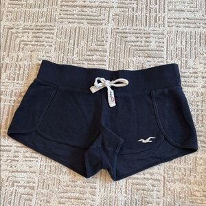 Hollister Y2K Navy Micro Mini Low Rise Terry Sweat Shorts